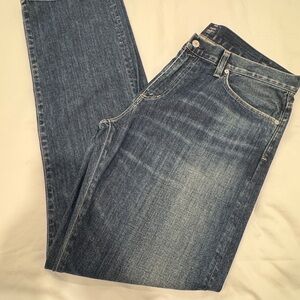 Citizens of Humanity C of H Mens Jeans Size 35 Dark Wash Core Slime Straight